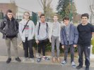 les minimes garçons : Thomas, Raphaël, Naël, Alexis, Gaël et Tristan