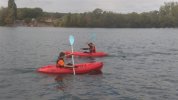Thimoté et Hugo dans l'épreuve de kayak
